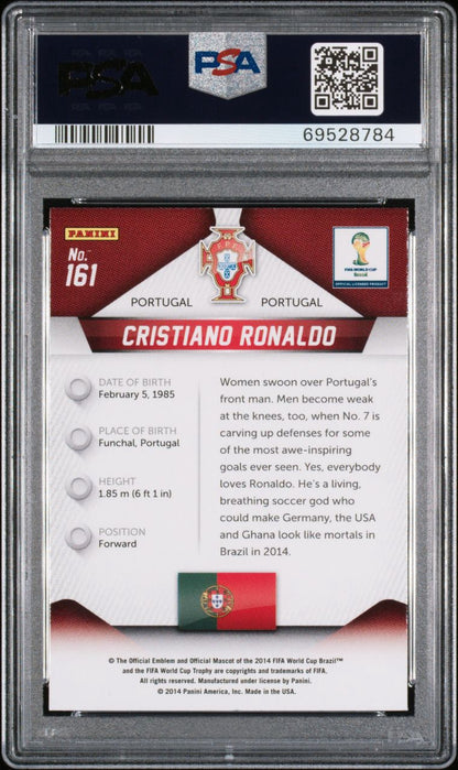 2014 Panini Prizm World Cup Cristiano Ronaldo #161 PSA 10 Gem Mint