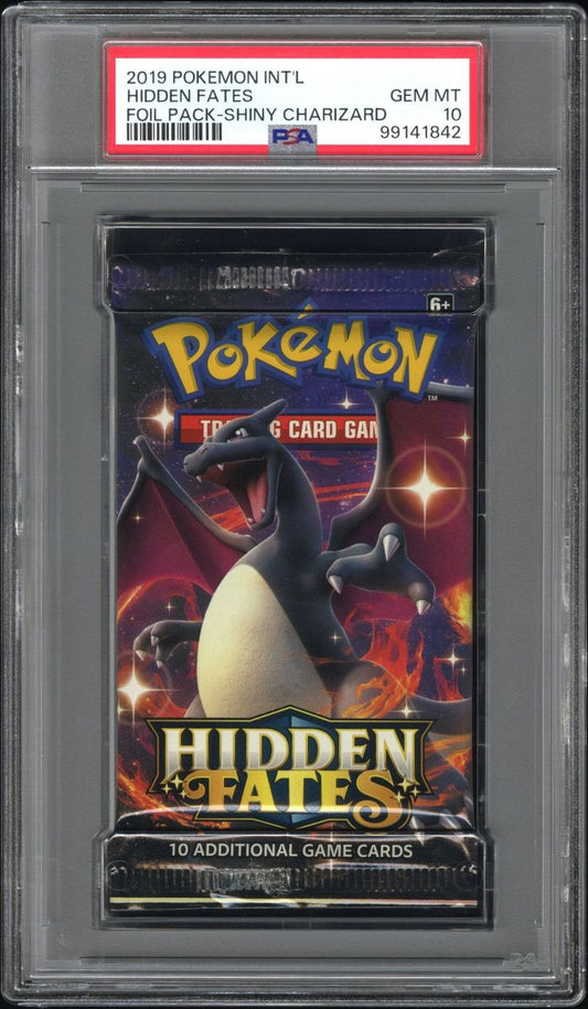 2019 Pokemon TCG Int'L Hidden Fates Foil Pack Foil Pack-Shiny Charizard Hidden Fates PSA 10 Gem Mint