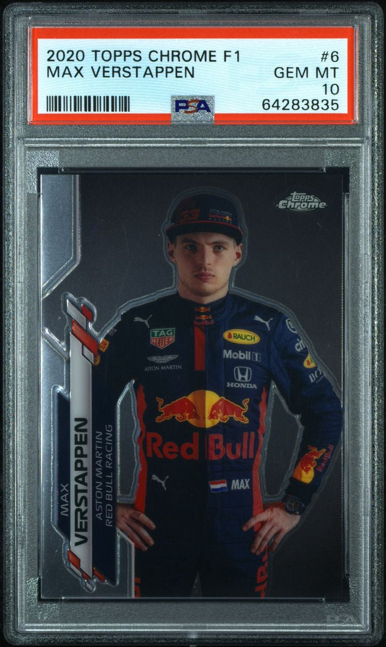 2020 Topps Chrome F1 Formula 1 Max Verstappen #6 PSA 10 Gem Mint (Serial 835)
