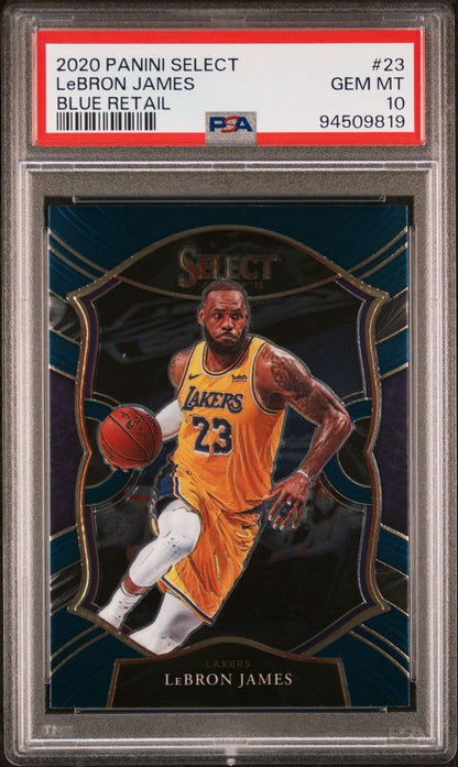 2020 Panini Select Blue Retail Lebron James #23 PSA 10 Gem Mint