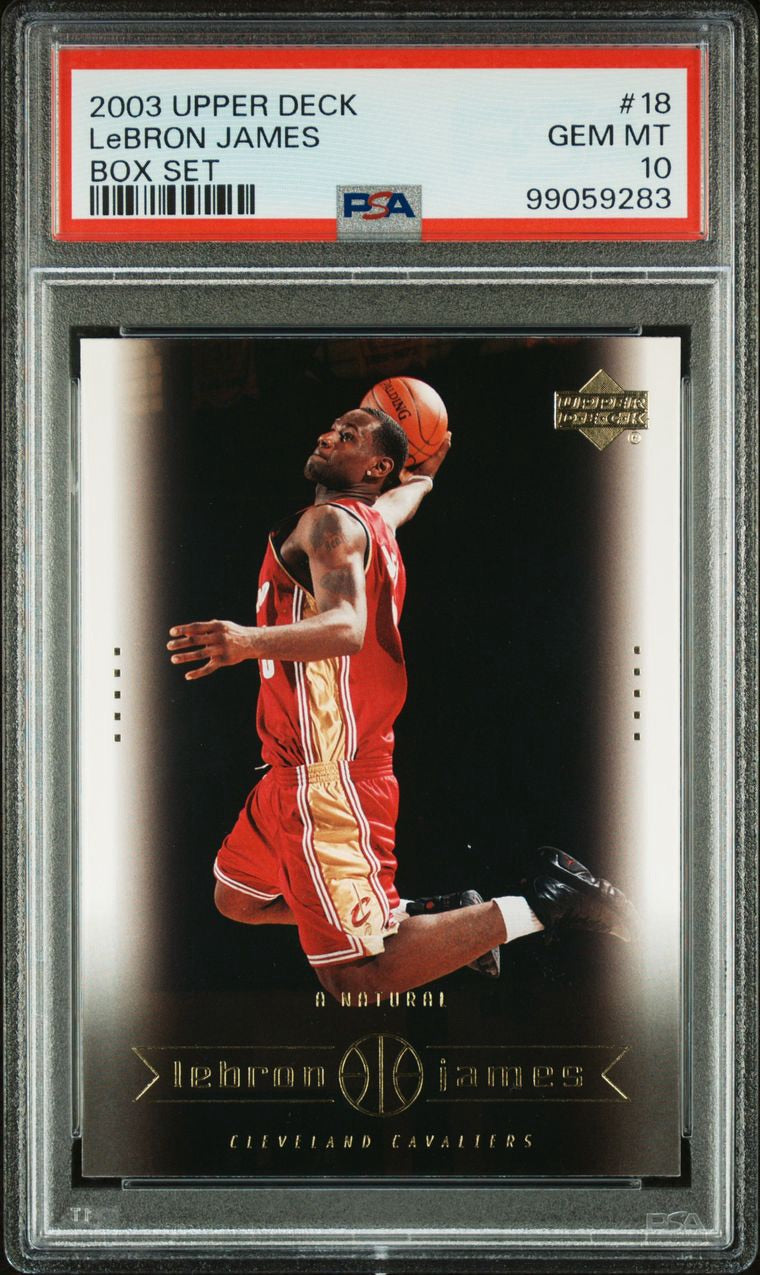 2003 Upper Deck Lebron James Box Set Lebron James #18 Rookie PSA 10 Gem Mint