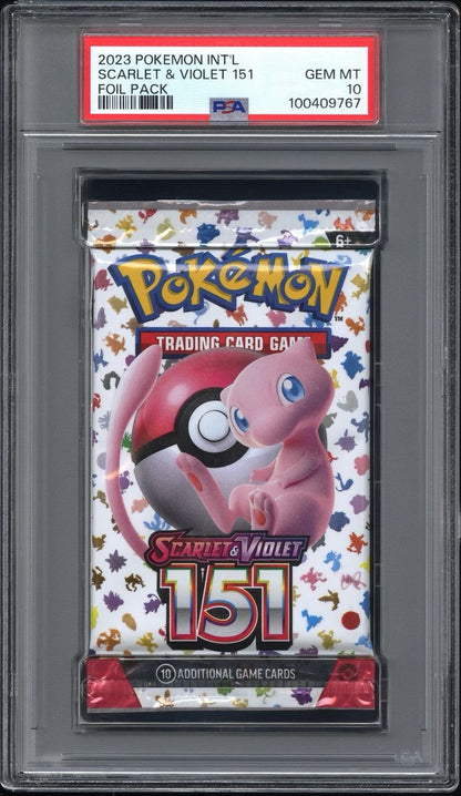 2023 Pokemon TCG Int'L Scarlet & Violet 151 Foil Pack Scarlet & Violet 151 PSA 10 Gem Mint