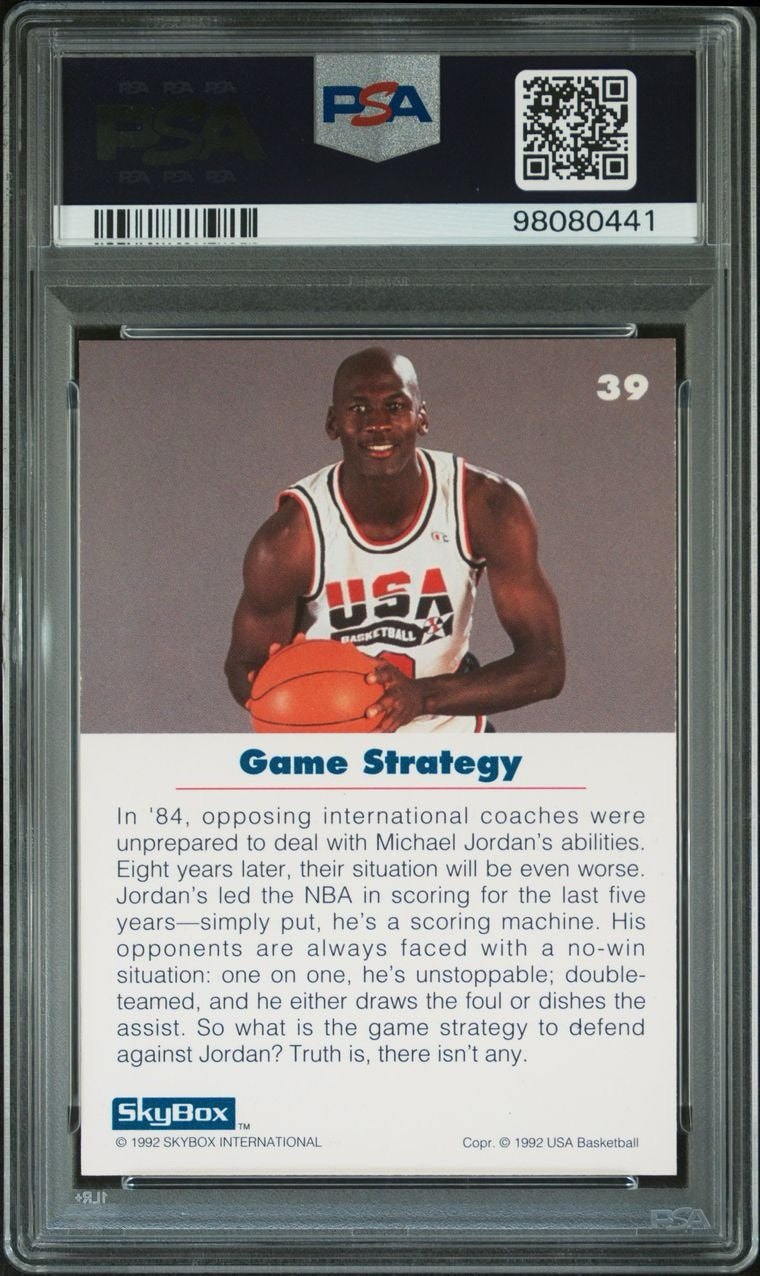 1992 Skybox Usa Basketball Michael Jordan #39 PSA 10 Gem Mint