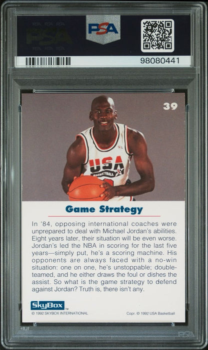 1992 Skybox Usa Basketball Michael Jordan #39 PSA 10 Gem Mint