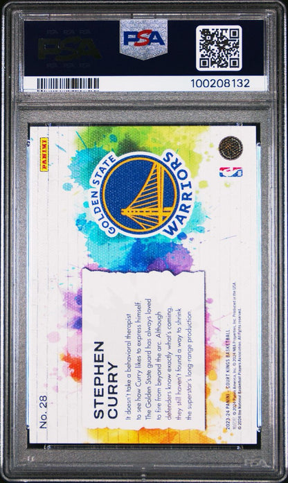2023 Panini Court Kings Self Expression Stephen Curry #28 PSA 10 Gem Mint