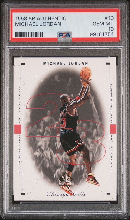 1998 Sp Authentic Michael Jordan #10 PSA 10 Gem Mint