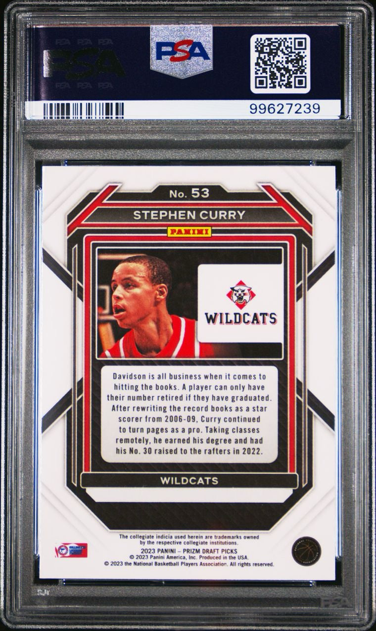 2023 Panini Prizm Draft Picks Stephen Curry #53 PSA 10 Gem Mint