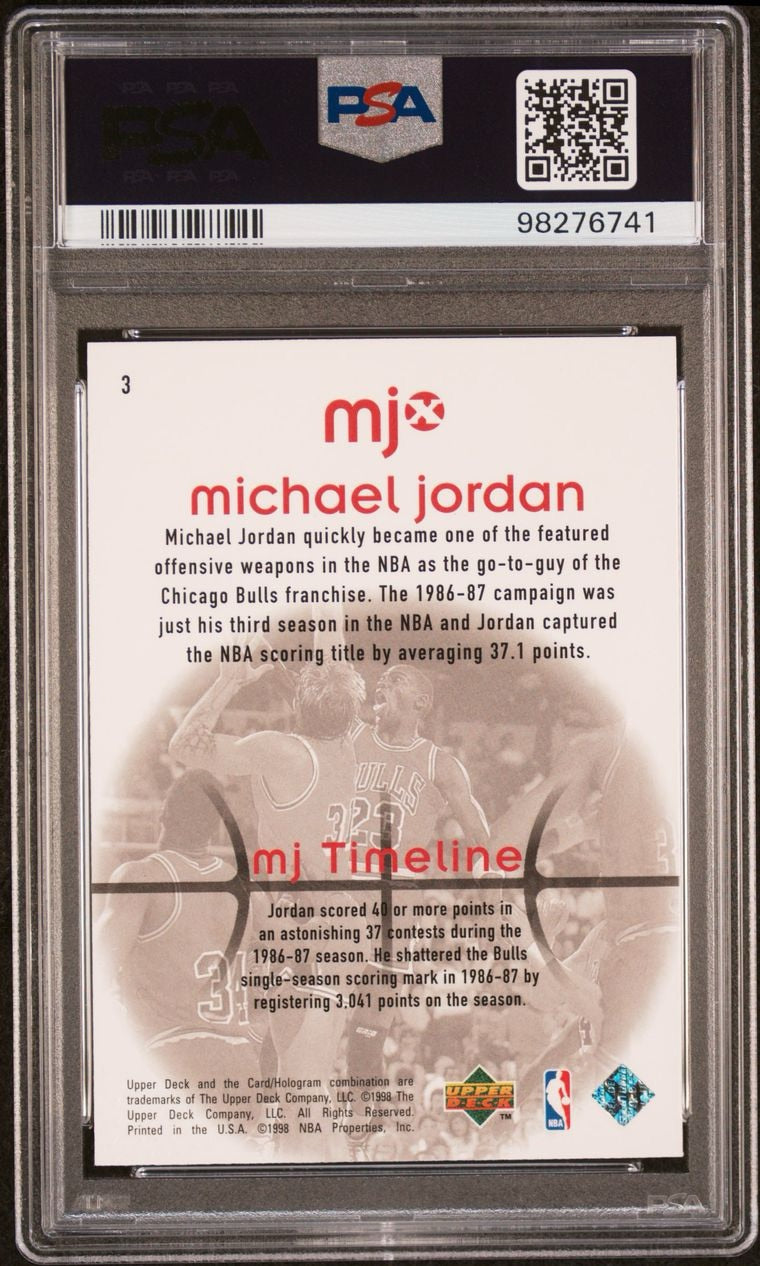 1998 Upper Deck MJx Michael Jordan #3 PSA 10 Gem Mint