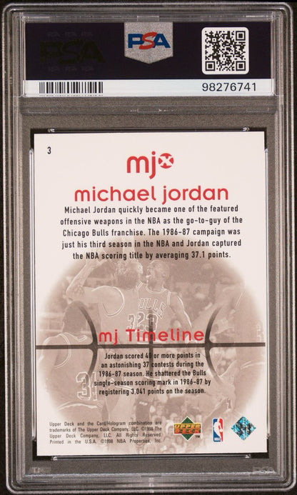 1998 Upper Deck MJx Michael Jordan #3 PSA 10 Gem Mint