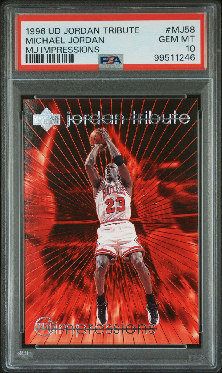 1996 Upper Deck Jordan Tribute MJ Impressions Michael Jordan #MJ58 PSA 10 Gem Mint