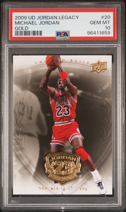 2009 Upper Deck Jordan Legacy Gold #20 Michael Jordan Gold PSA 10 Gem Mint