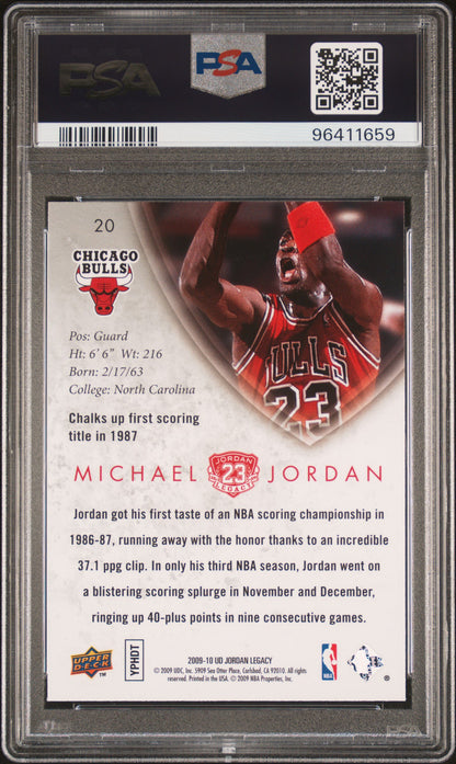 2009 Upper Deck Jordan Legacy Gold #20 Michael Jordan Gold PSA 10 Gem Mint