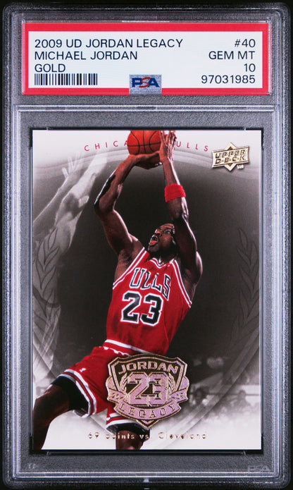 2009 Upper Deck Jordan Legacy Gold #40 Michael Jordan Gold PSA 10 Gem Mint