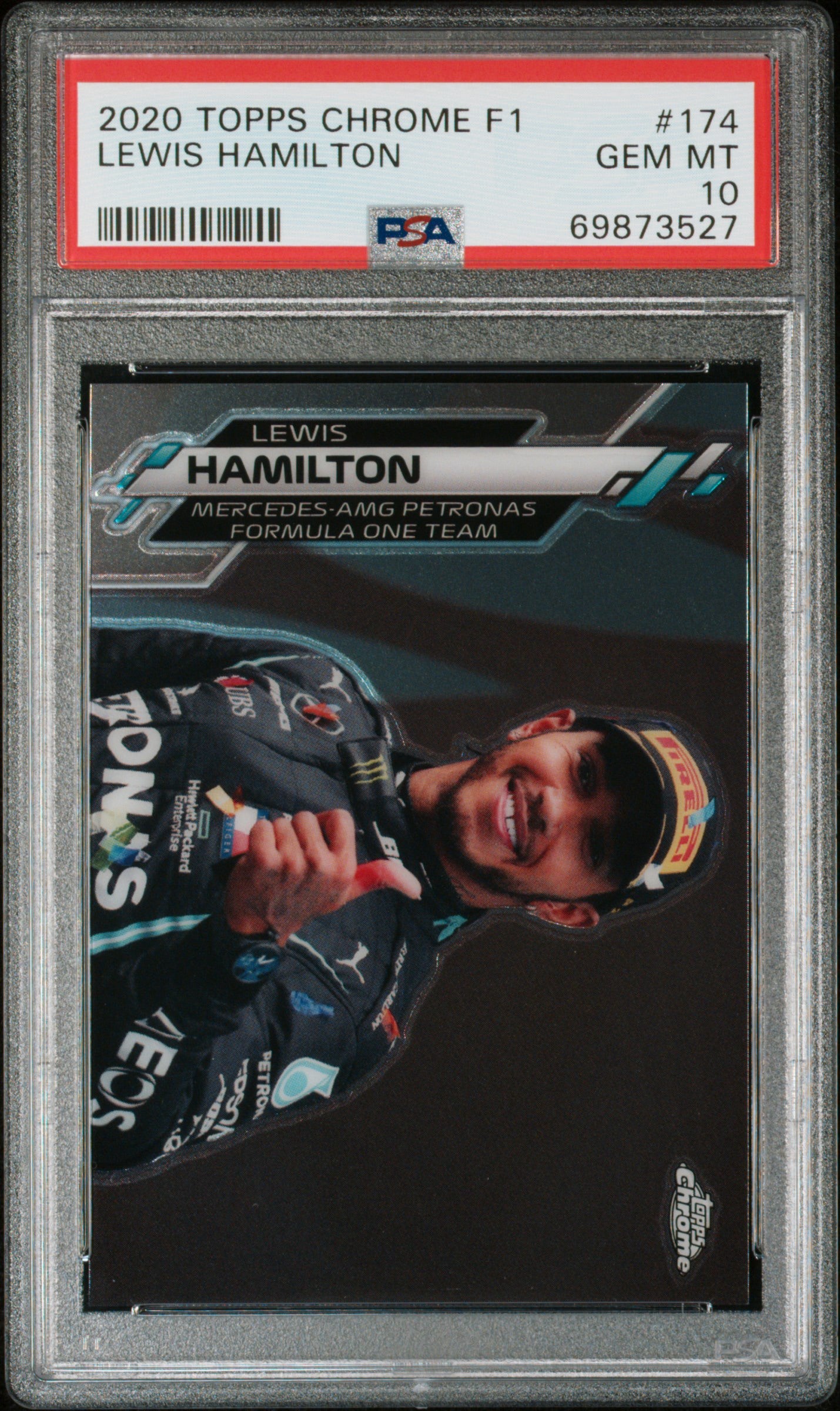 2020 Topps Chrome F1 Formula 1 #174 Lewis Hamilton PSA 10 Gem Mint