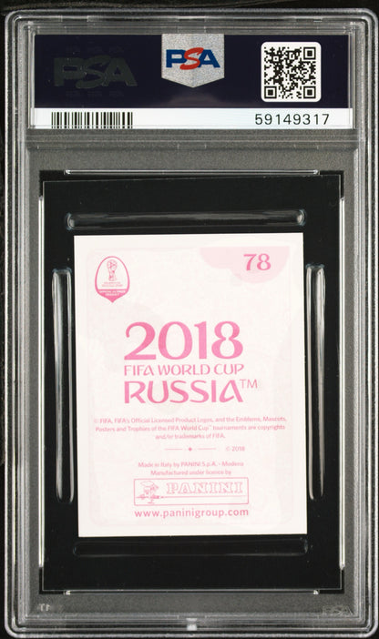 2018 Panini World Cup Stickers #78 Mohamed Salah Pink Back (Serial 317)