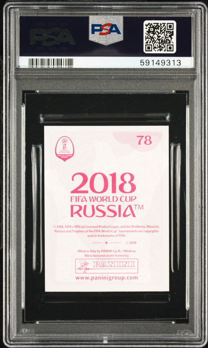 2018 Panini World Cup Stickers #78 Mohamed Salah Pink Back (Serial 313)