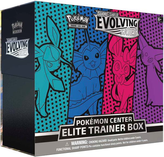 Pokemon TCG Sword And Shield Evolving Skies Pokemon Center ETB Elite Trainer Box (New Sealed)