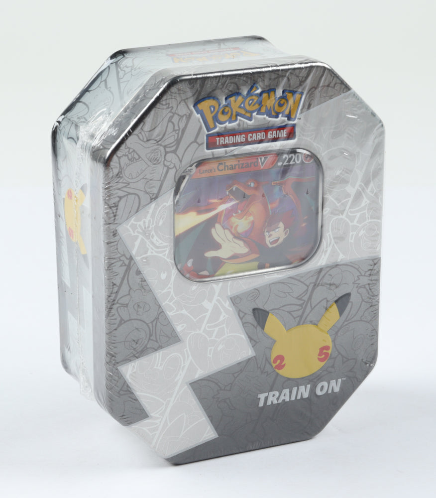 POKEMON TCG 25TH ANNIVERSARY CELEBRATIONS CHARIZARD TIN 4 Packs (NEW SEALED)
