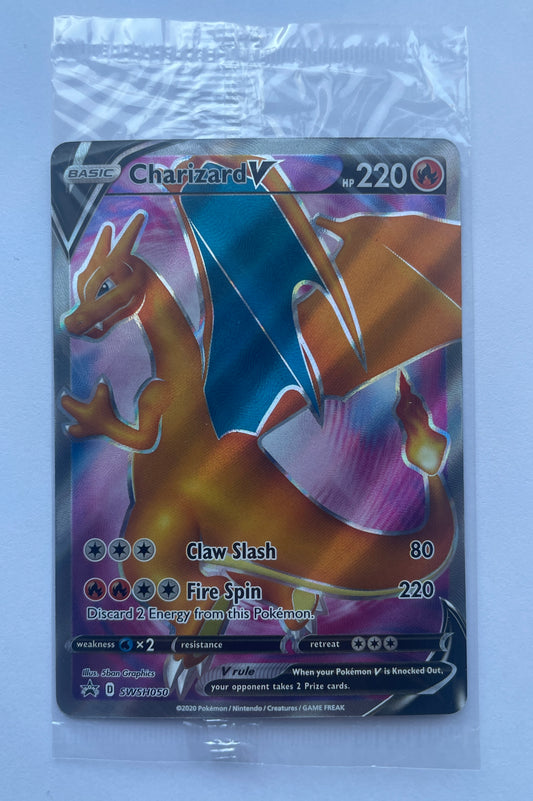 POKEMON TCG CHARIZARD V HOLO PROMO SWSH050  SWORD & SHIELD (NEW SEALED)