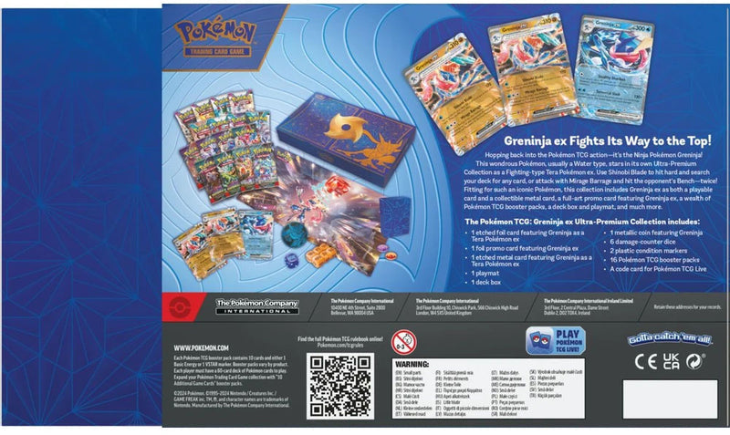 POKEMON TCG GRENINJA EX ULTRA PREMIUM COLLECTION BOX 16 Packs + PROMO’S & MAT (NEW SEALED)