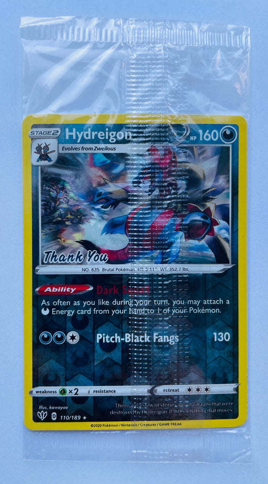 POKEMON TCG HYDREIGON REVERSE HOLO PROMO 110/189 (NEW SEALED)
