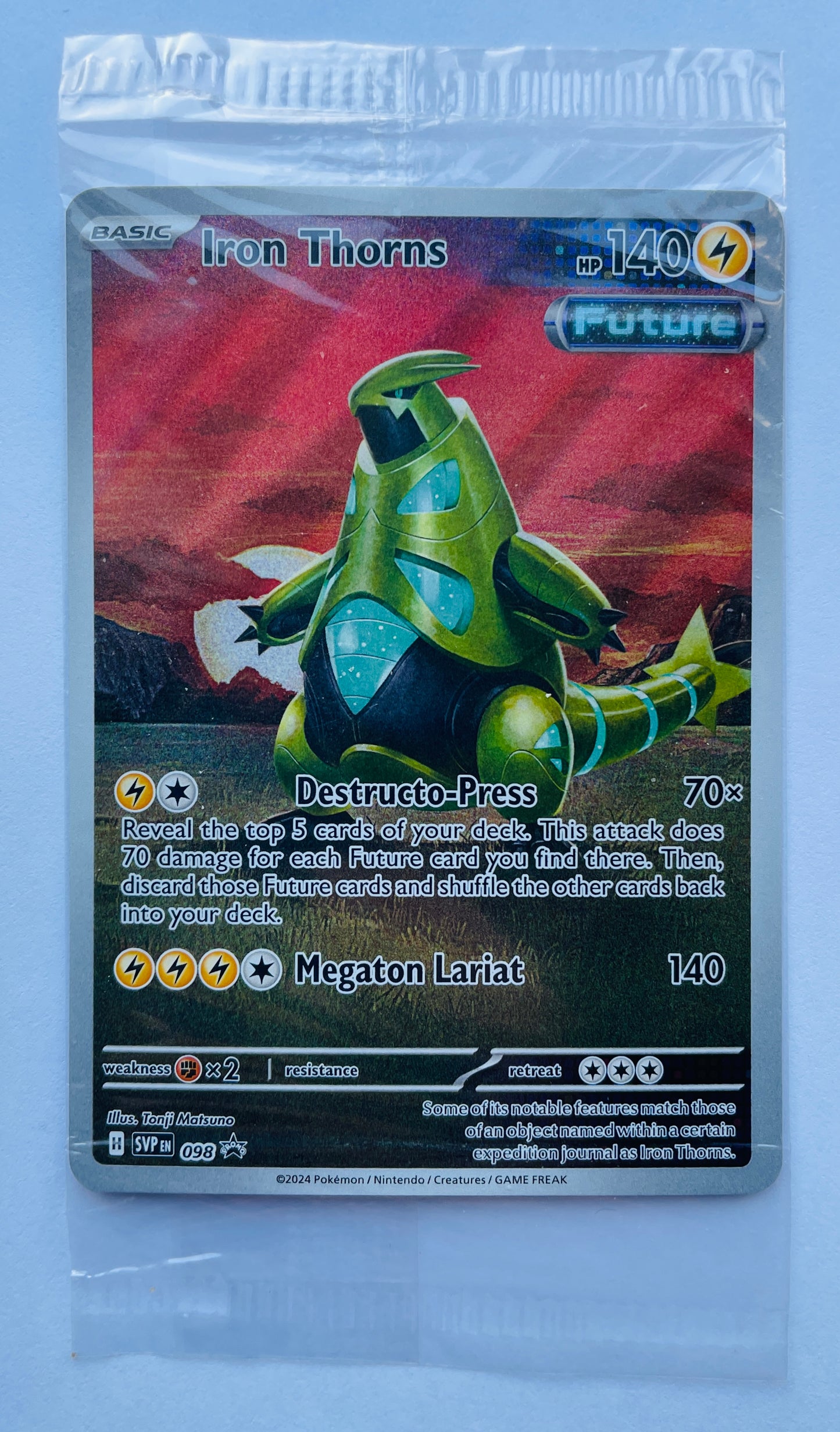 POKEMON TCG IRON THORNS HOLO 098 BLACK STAR PROMO (NEW SEALED)