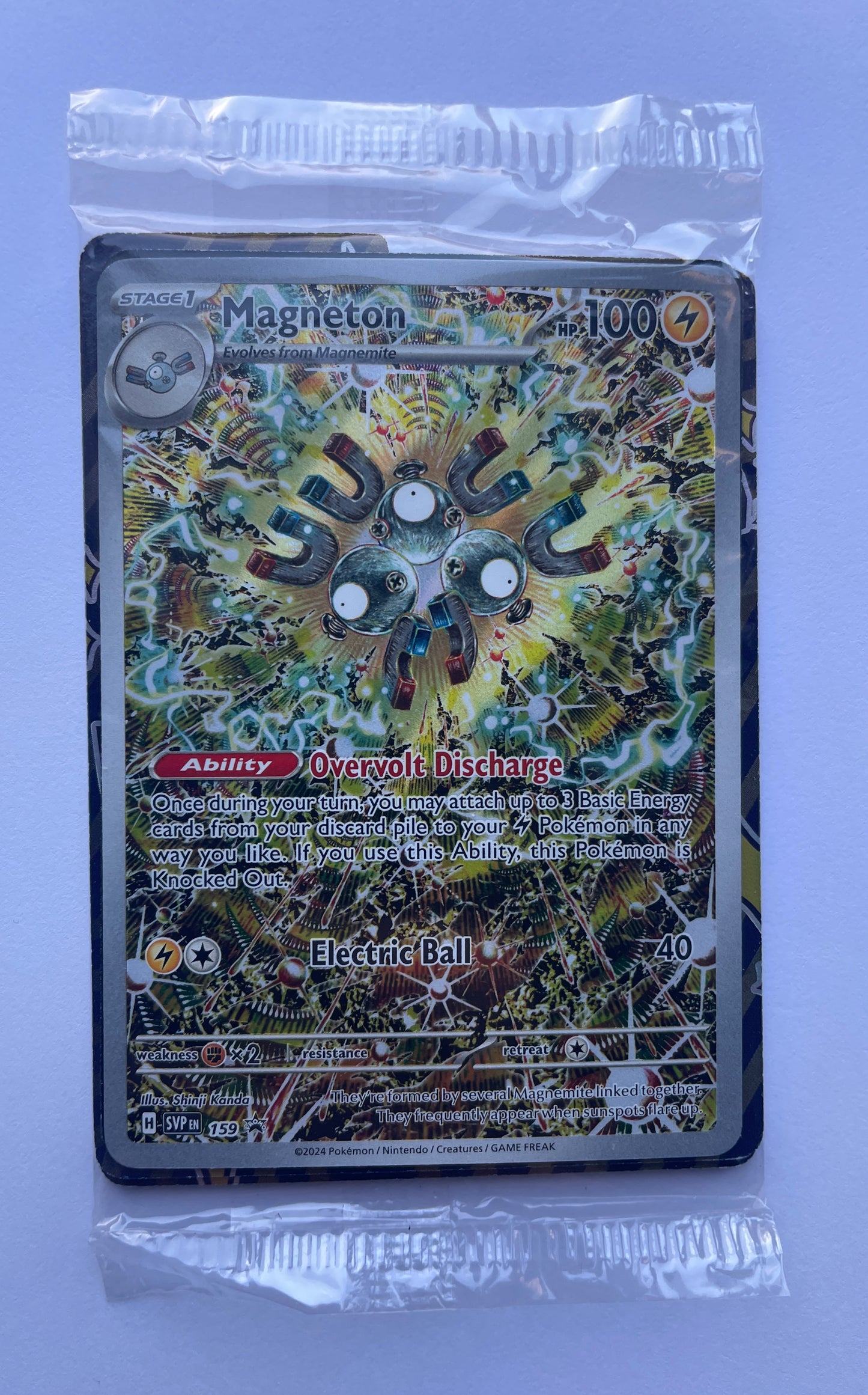 POKEMON TCG MAGNETON SVP 159 BLACK STAR PROMO HOLO SURGING SPARKS Thick Pack (NEW SEALED)