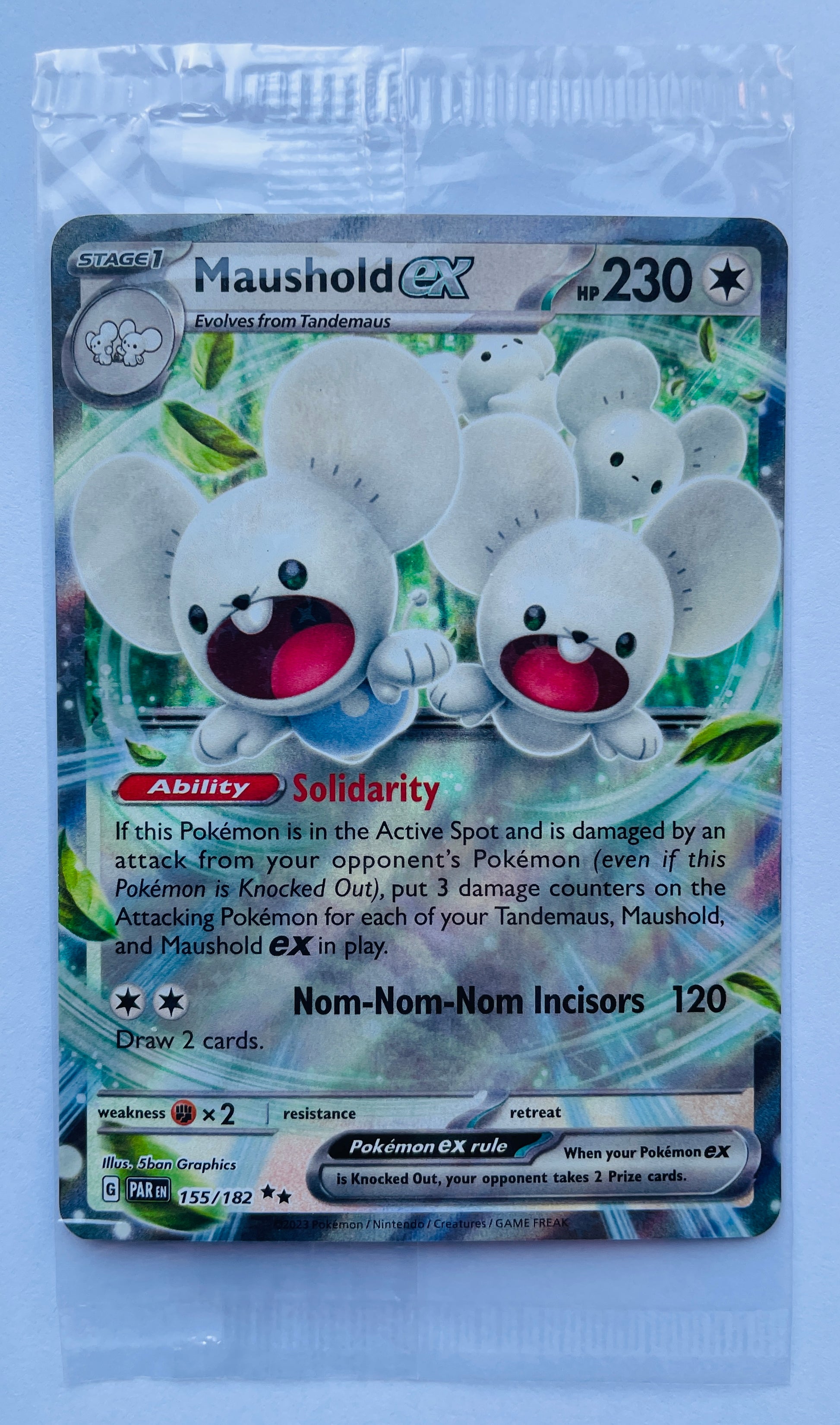 POKEMON TCG MAUSHOLD EX 155/182 HOLO PROMO (NEW SEALED)