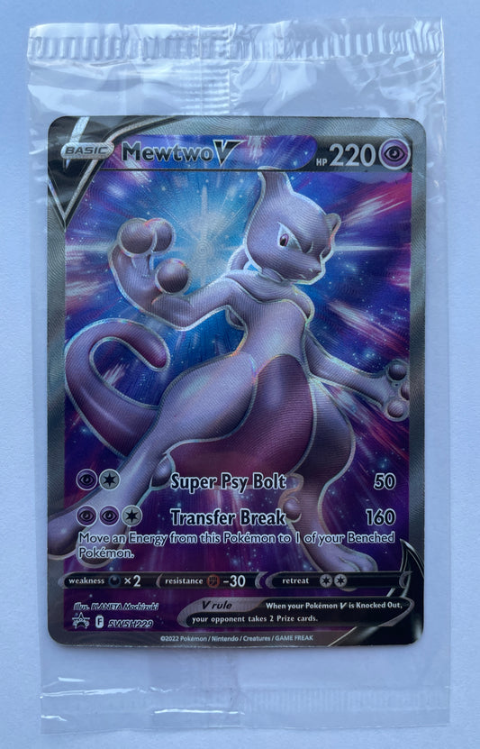 POKEMON TCG MEWTWO V  SWSH229 SWORD & SHIELD HOLO PROMO (NEW SEALED)