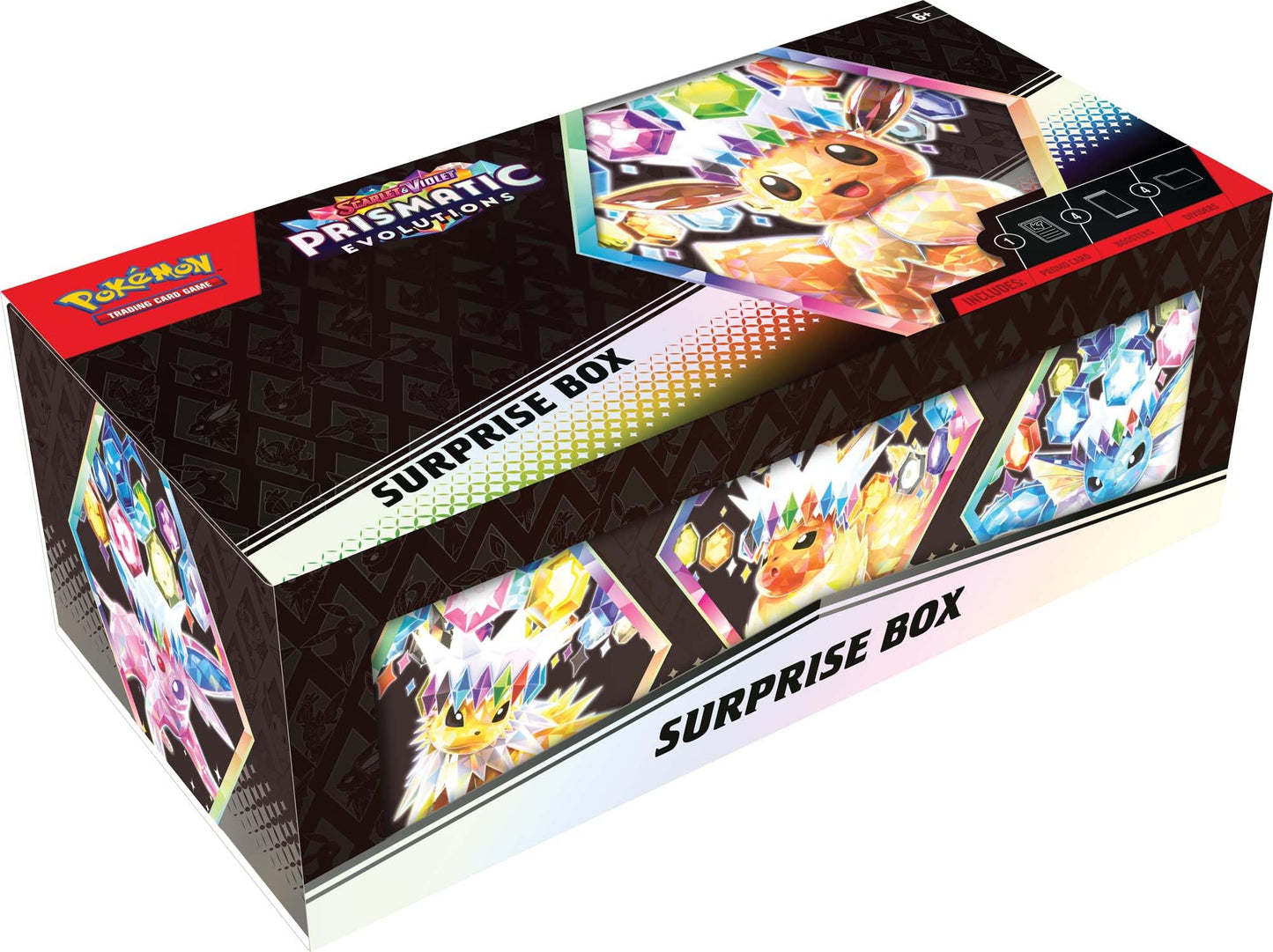 POKEMON TCG SCARLET & VIOLET PRISMATIC EVOLUTIONS SURPRISE BOX 4 Packs (NEW SEALED)