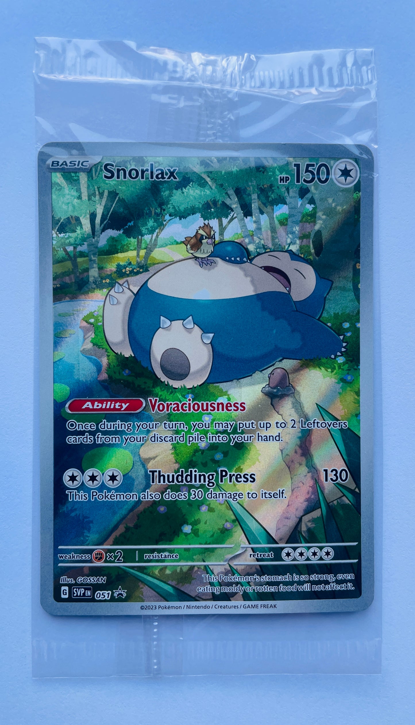 POKEMON TCG SNORLAX SVP051 SCARLET & VIOLET ILLUSTRATION HOLO PROMO (NEW SEALED)