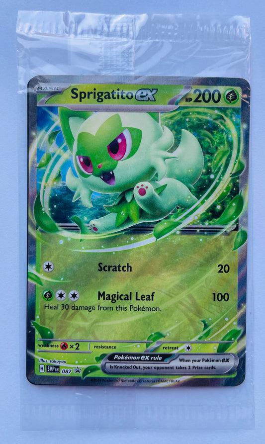 POKEMON TCG  SPRIGATITO EX SVP 087 HOLO BLACK STAR PROMO (NEW SEALED)