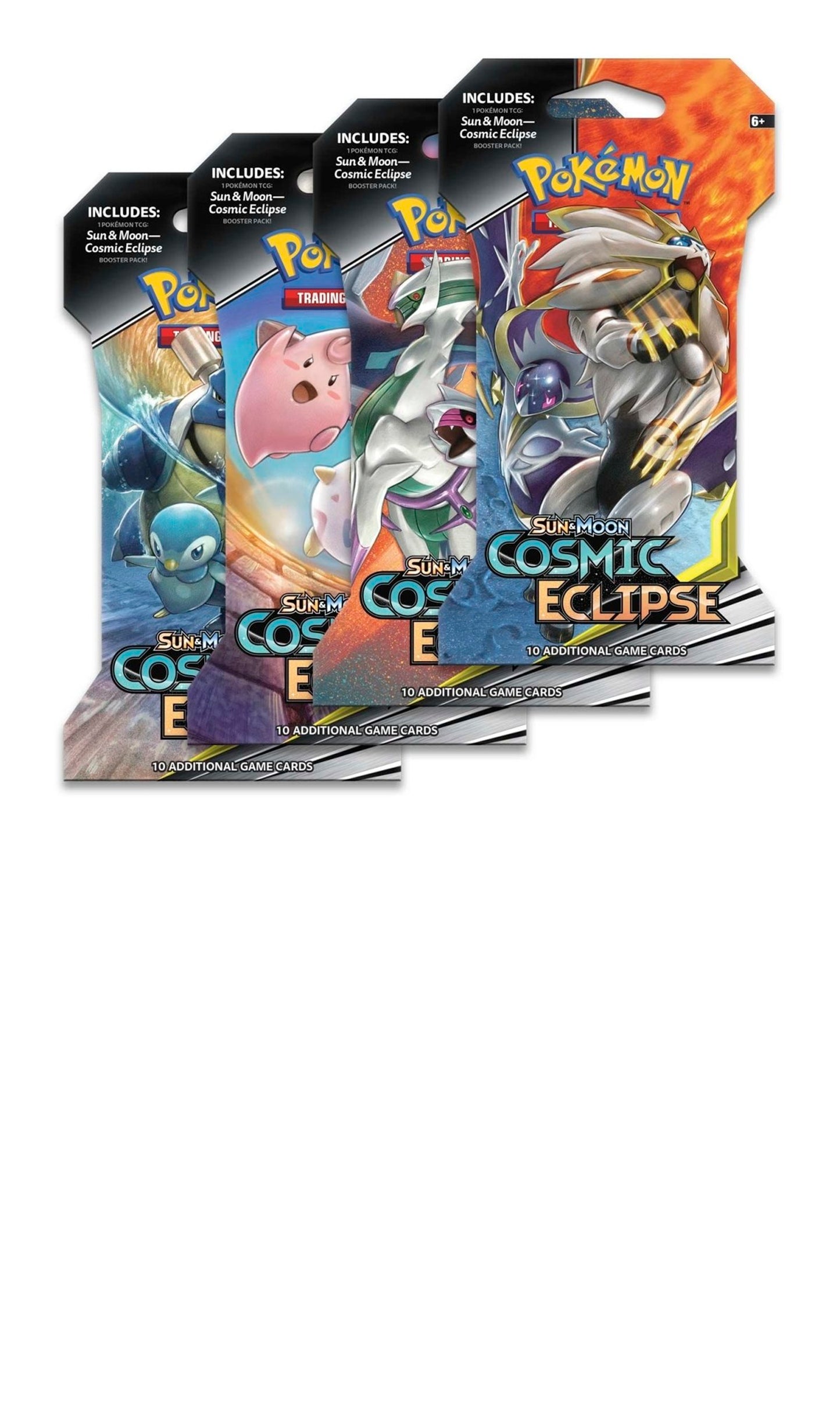 Pokemon TCG Sun And Moon Cosmic Eclipse Sleeved 4 Packs Art Set (New Sealed)
