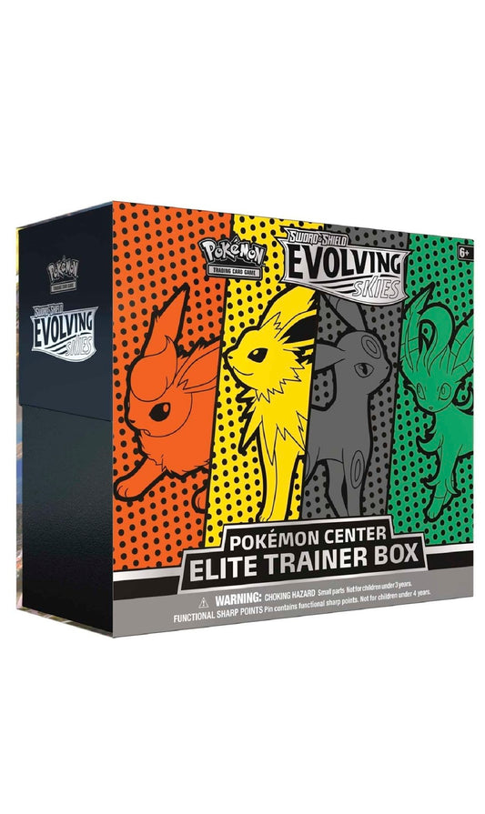 Pokemon TCG Sword And Shield Evolving Skies Pokemon Center ETB Elite Trainer Box (New Sealed)