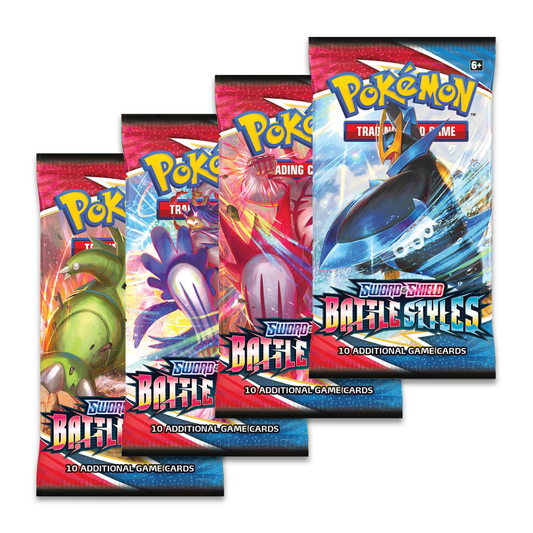 POKEMON TCG SWORD & SHIELD BATTLE STYLES ART SET 4 Packs (NEW SEALED)