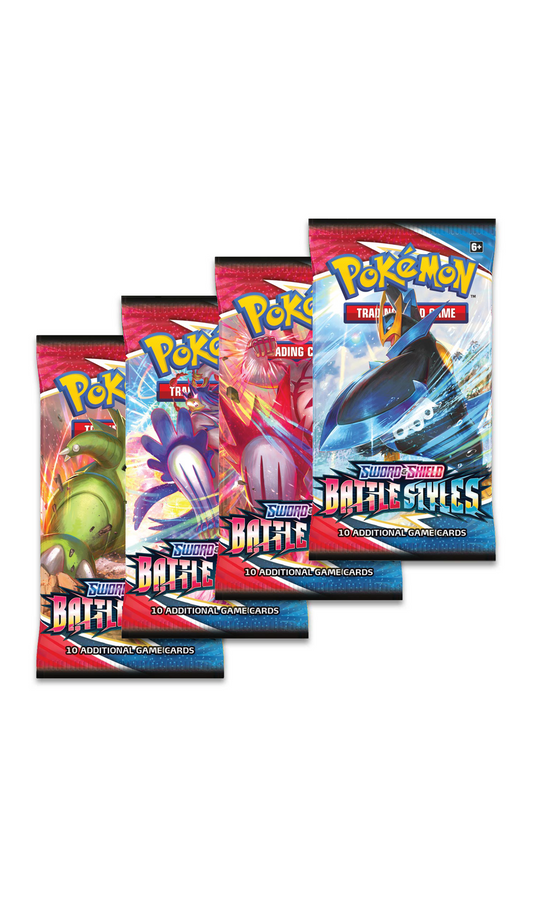 Pokemon TCG Sword & Shield Battle Styles Art Set 4 Packs (New Sealed)