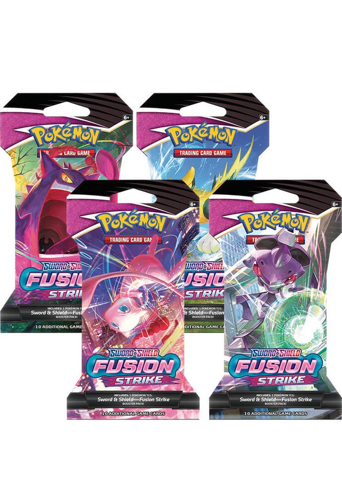 Pokemon TCG Sword & Shield Fusion Strike Sleeved Art Set 4 Packs (New Sealed)