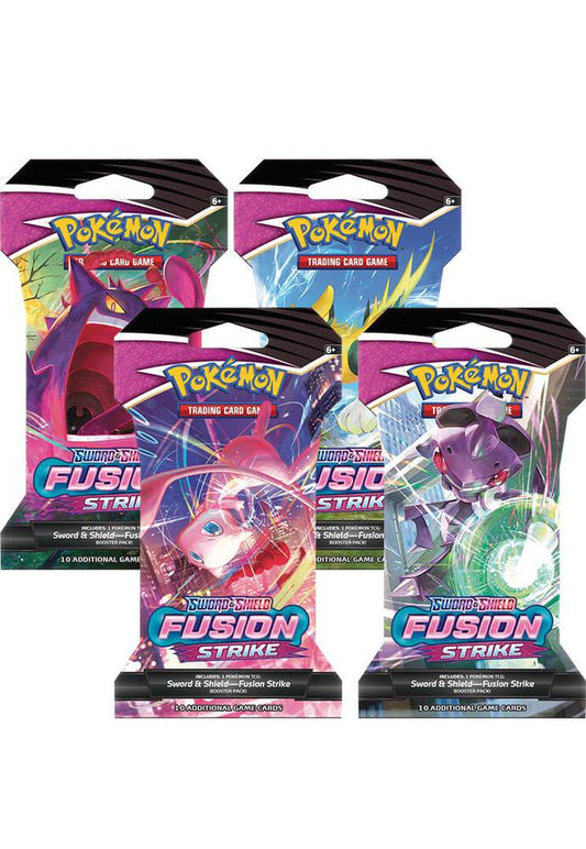 Pokemon TCG Sword & Shield Fusion Strike Sleeved Art Set 4 Packs (New Sealed)