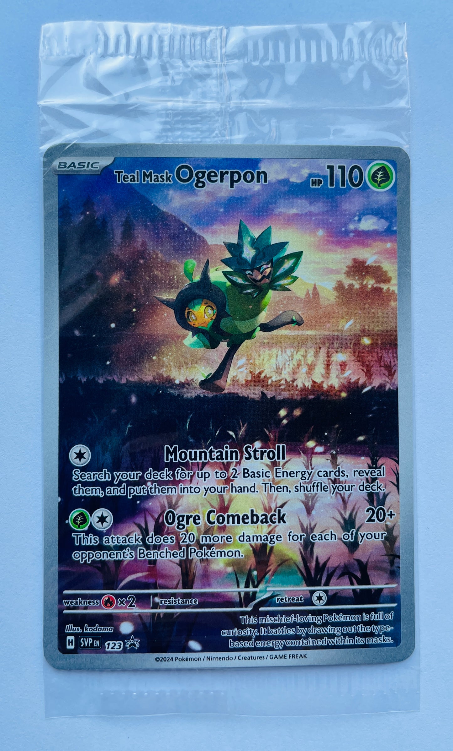 POKEMON TCG TEAL MASK OGERPON SVP 123 TWILIGHT MASQUERADE ETB HOLO PROMO (NEW SEALED)