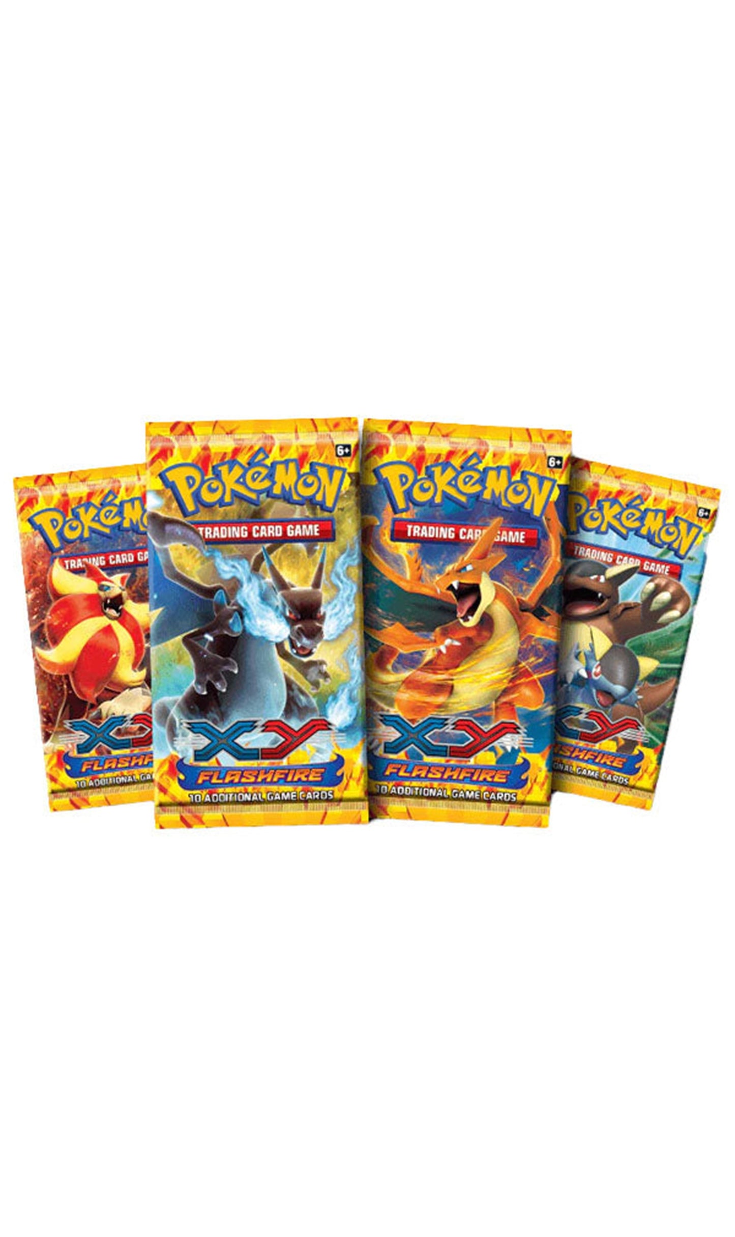 POKEMON TCG XY FLASHFIRE 4 Packs ART SET (NEW SEALED)