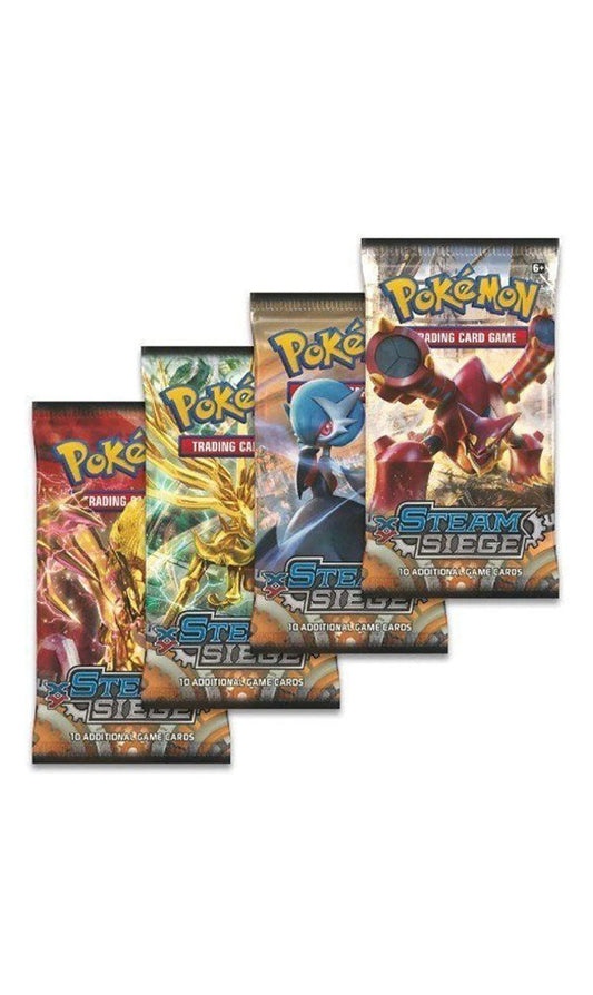 Pokemon TCG XY Steam Siege Booster 4 Packs Art Set (New Sealed)