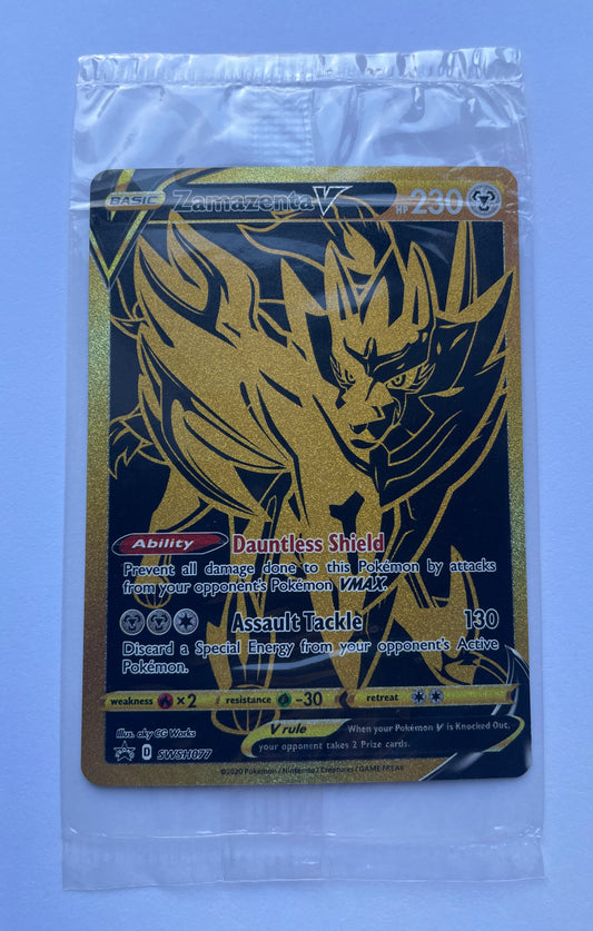 POKEMON TCG ZAMAZENTA V - SWSH077 SWORD & SHIELD HOLO PROMO (NEW SEALED)