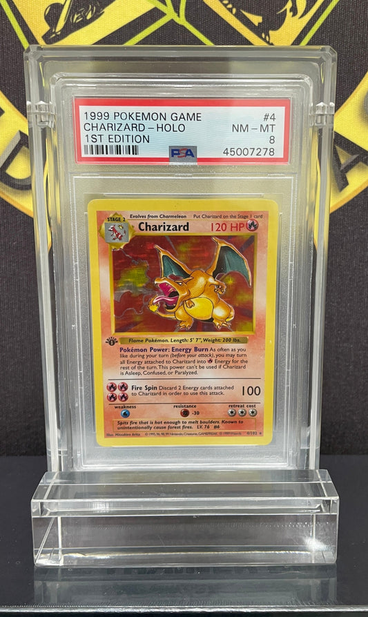 PSA Slab Display Case Acrylic Magnetic Holder + Stand for PSA Graded Cards (Premium Quality)