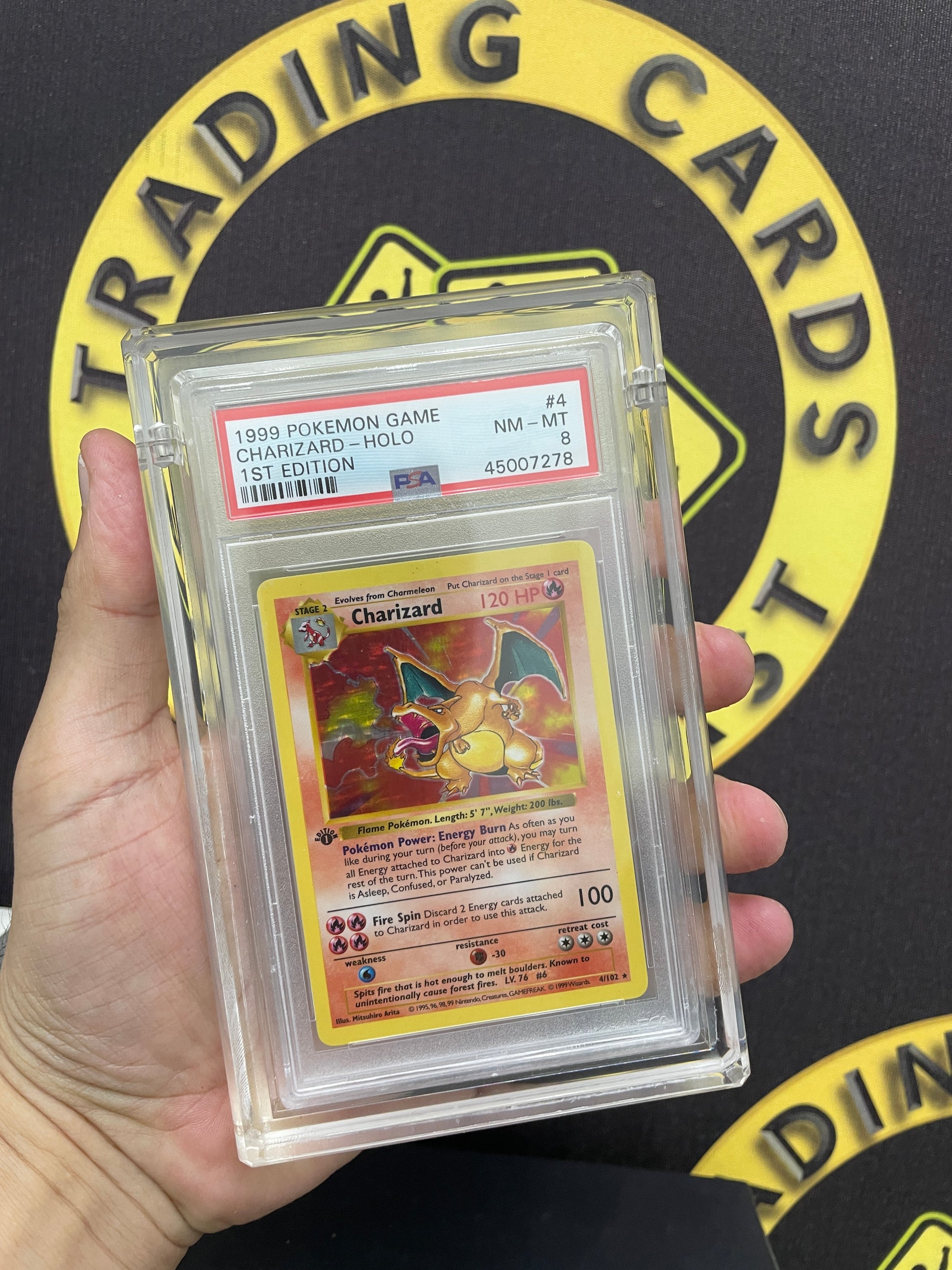 PSA Slab Display Case Acrylic Magnetic Holder + Stand for PSA Graded Cards (Premium Quality)