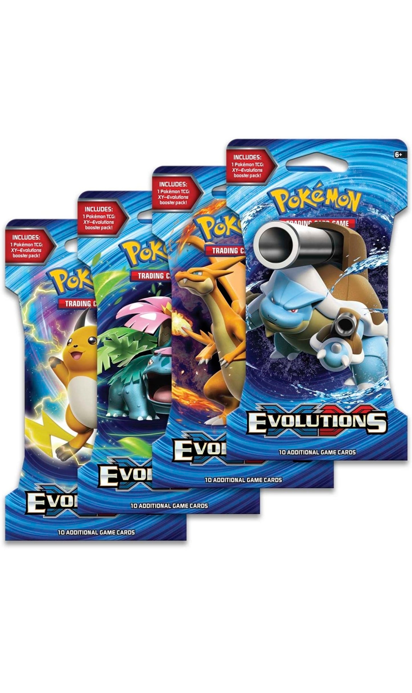 Pokémon TCG XY Evolutions Sleeved Booster Art Set 4X Packs Sealed