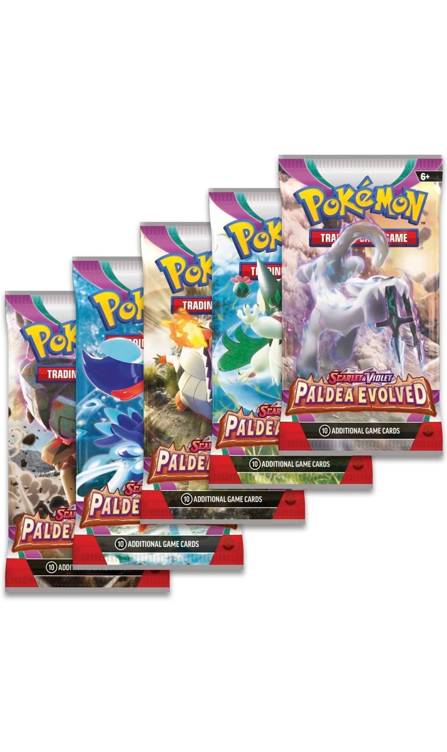 Pokemon Scarlet & Violet Paldea Evolved Booster Art Set 5X Packs (New Sealed)