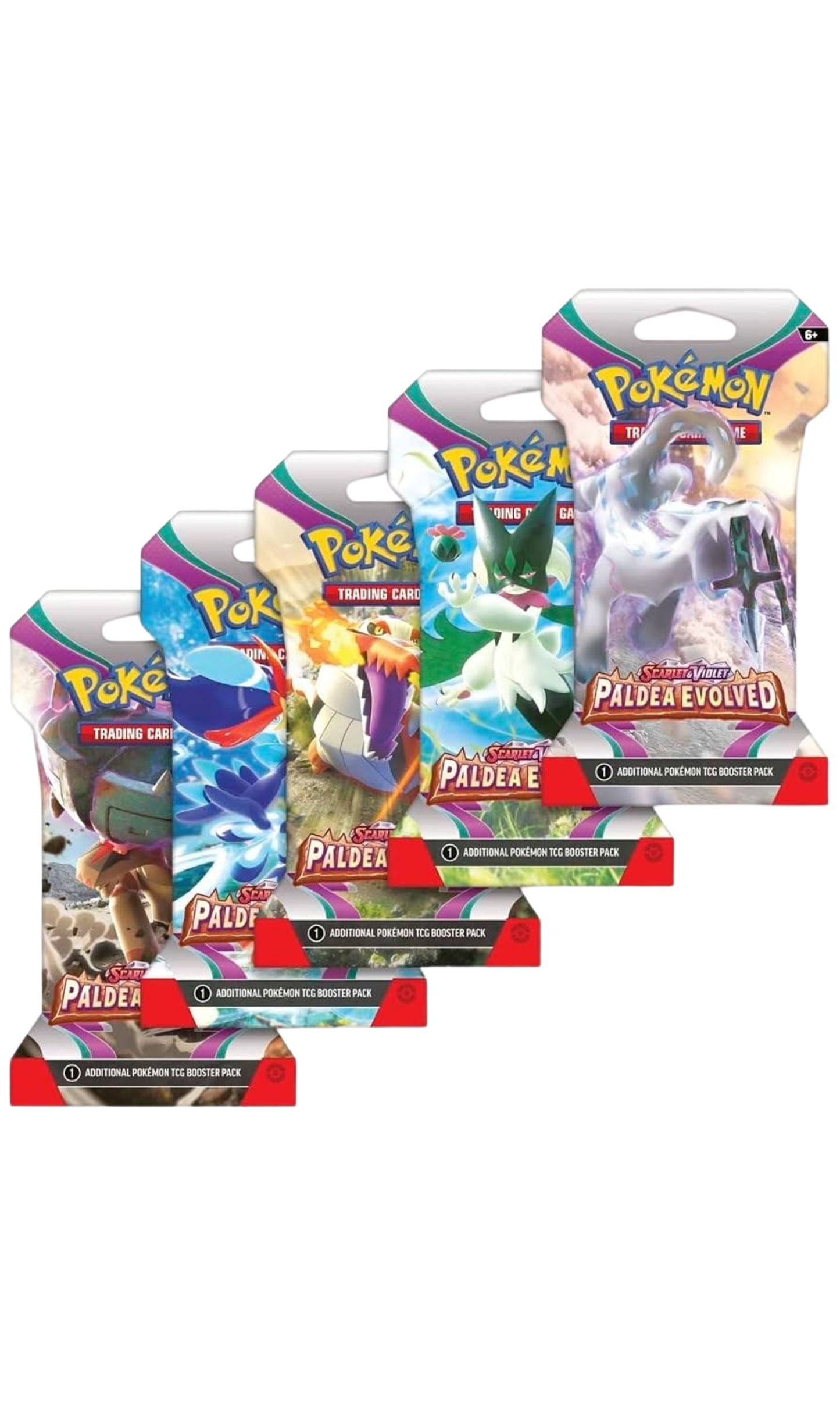 Pokemon Scarlet & Violet Paldea Evolved Sleeved Booster Art Set 5X Packs (New Sealed)