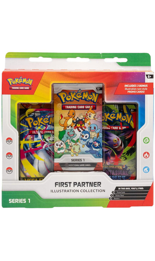 Pokemon TCG First Partner Illustration Collection 3x Packs Series 1 (New Sealed)