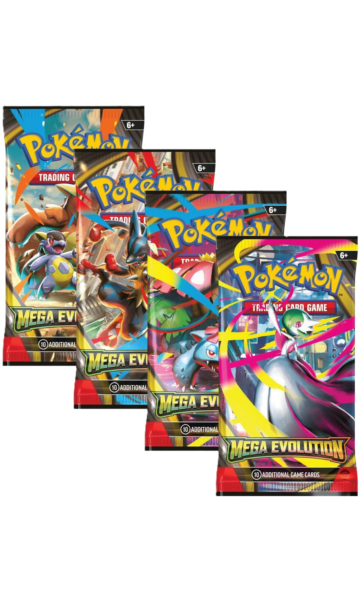 Pokemon TCG Mega Evolution 4X Booster Packs Art Set (New Sealed)