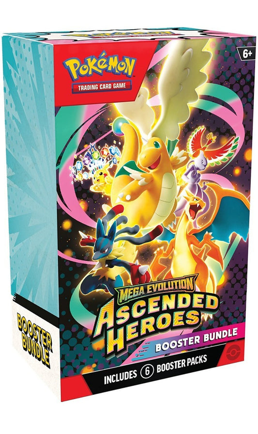 Pokemon TCG Mega Evolution Ascended Heroes Booster Bundle 6X Packs (New Sealed)